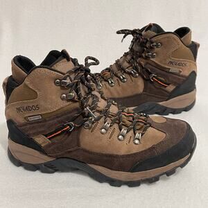 Nevados Hiking Boots Mens Size 9 Mid Brown Suede Waterproof Performance Outdoor